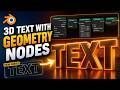 3D Text in Blender | Geometry Nodes Tutorial for Beginners