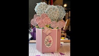 Large popup floral bouquet -  Hydrangea Vase