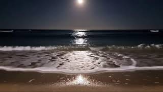 Museddu Beach at Night - Powerful Wave Sounds for Deep Sleep and Relaxation
