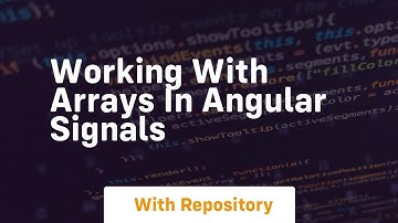 working with arrays in angular signals