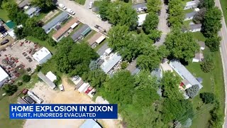 Home explosion in Dixon, Illinois seriously injures man, forces evacuation of entire neighborhood