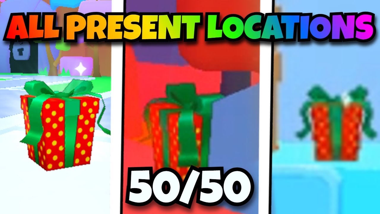 🎁 ALL 50 CHRISTMAS PRESENT LOCATIONS! (Pet Simulator 99) YouTube