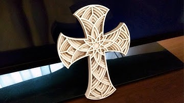 Scroll saw project - fretwork cross