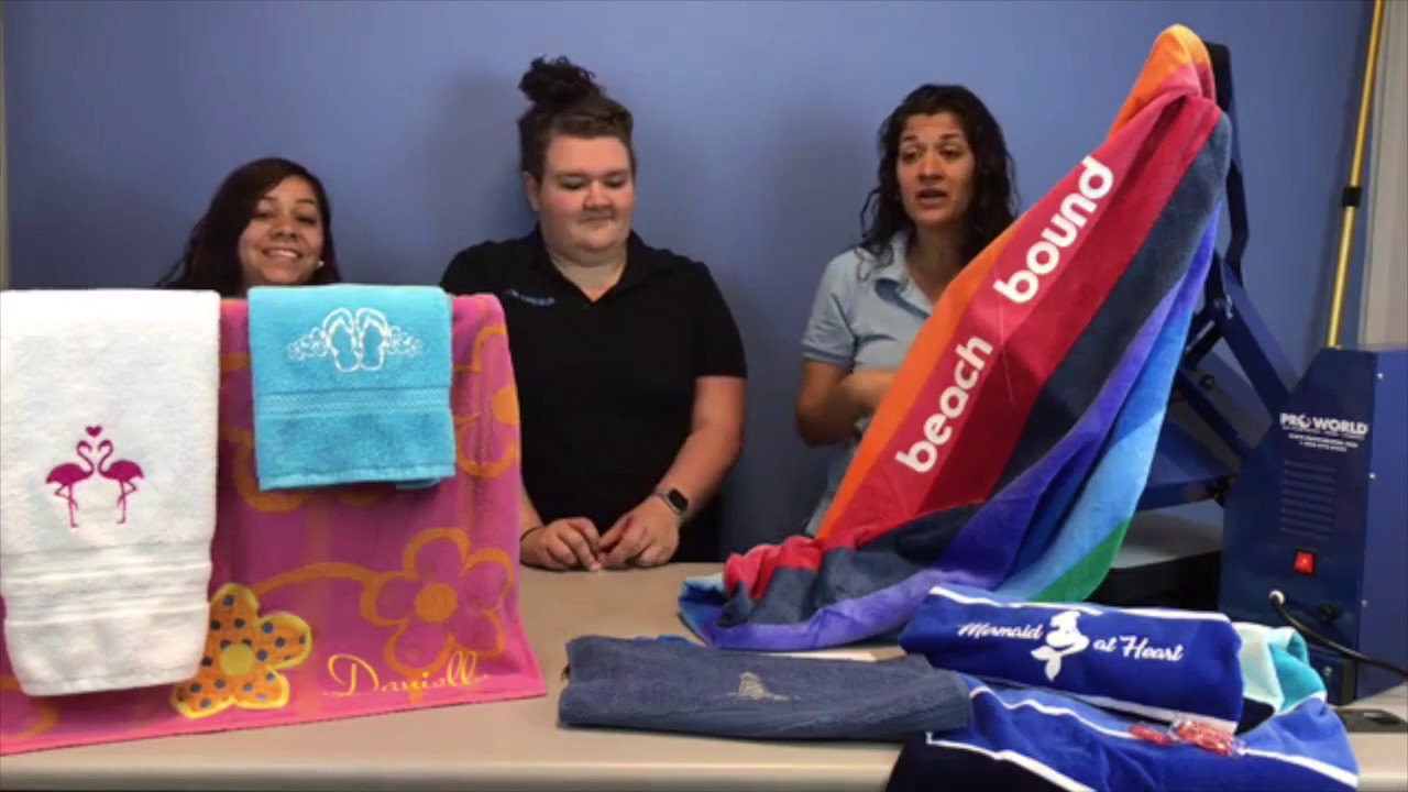 Facebook Live 6/16/17 HTV Onto Hand Towels & Beach Towels! YouTube