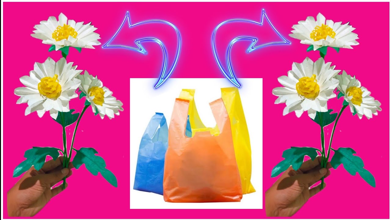 Cara Membuat Bunga  Hias Dari Plastik  Kresek Bunga  Aster  