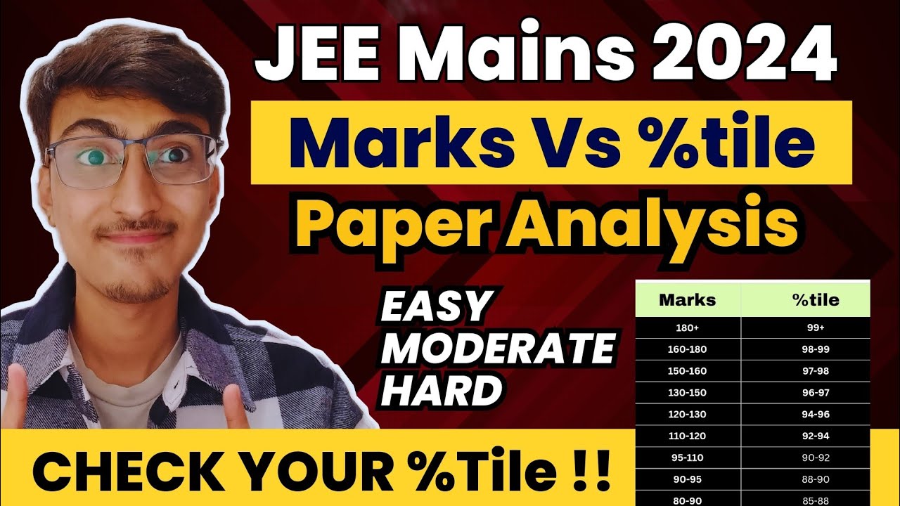 JEE Mains 2024 Marks vs Percentile - Jan Attempt 😱🥵 JEE MAIN 2024 ...
