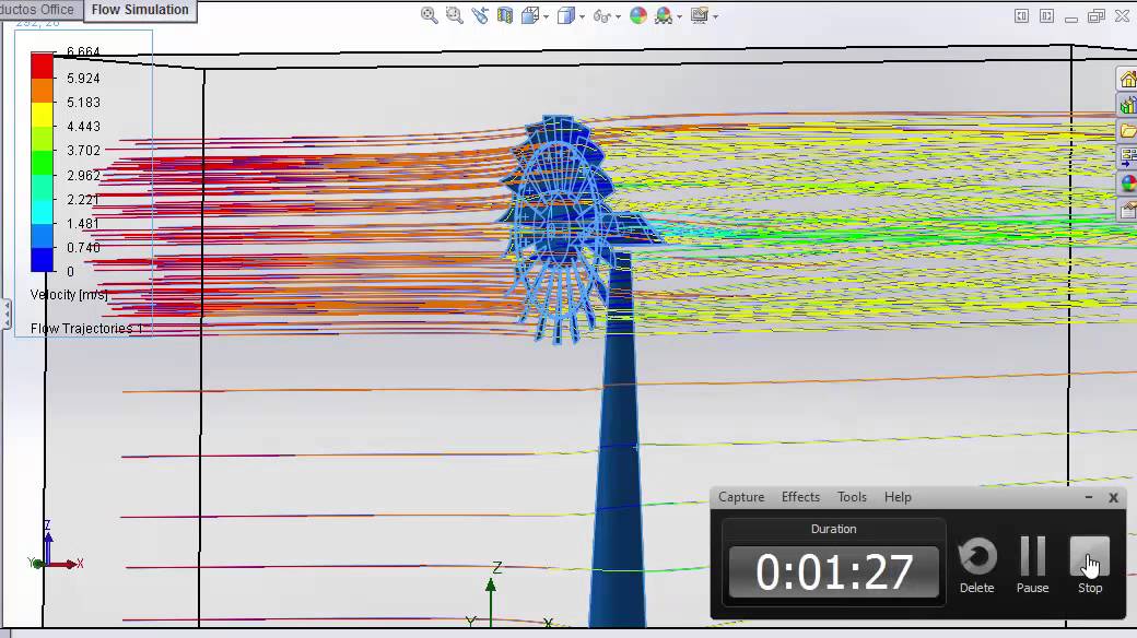 Simulacion de Viento en un Aerogenerador - YouTube