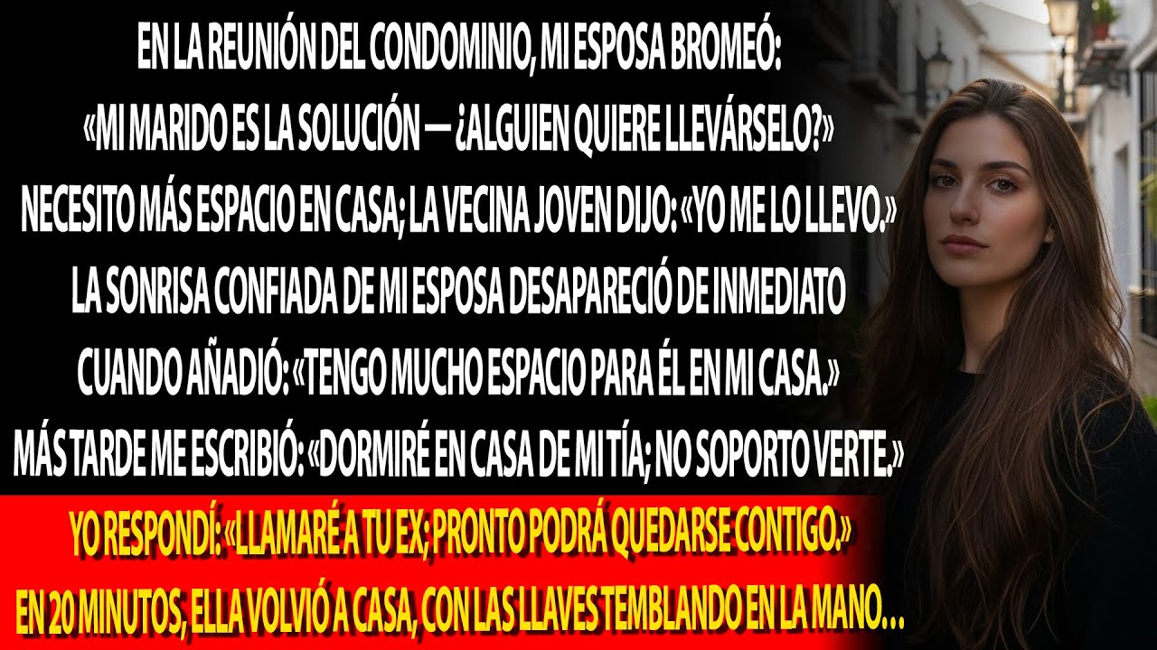 😬Mi esposa bromeó: «Llévate a mi marido» — la vecina más joven dijo que sí y todo salió mal…
