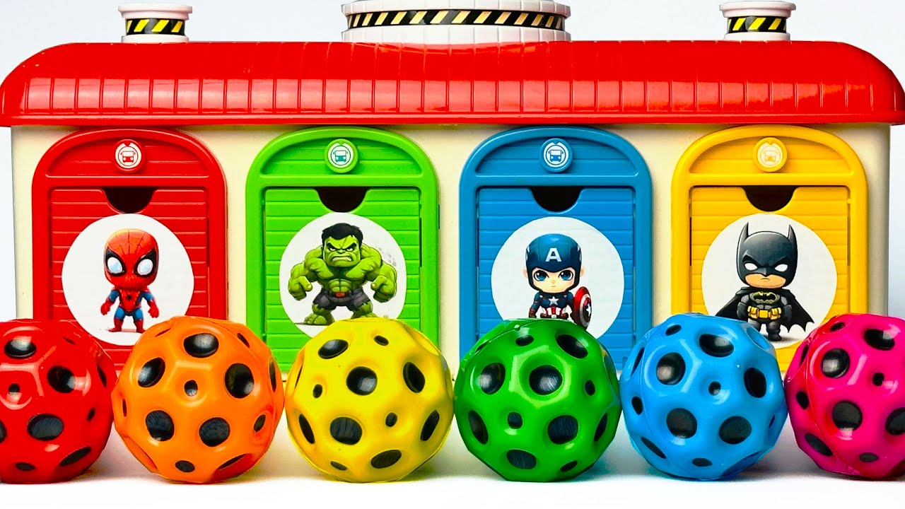 Satisfying Garage ASMR  Oddly Making Rainbow Frozzy Slime Balls in Masks Doors Magic Garage ASMR