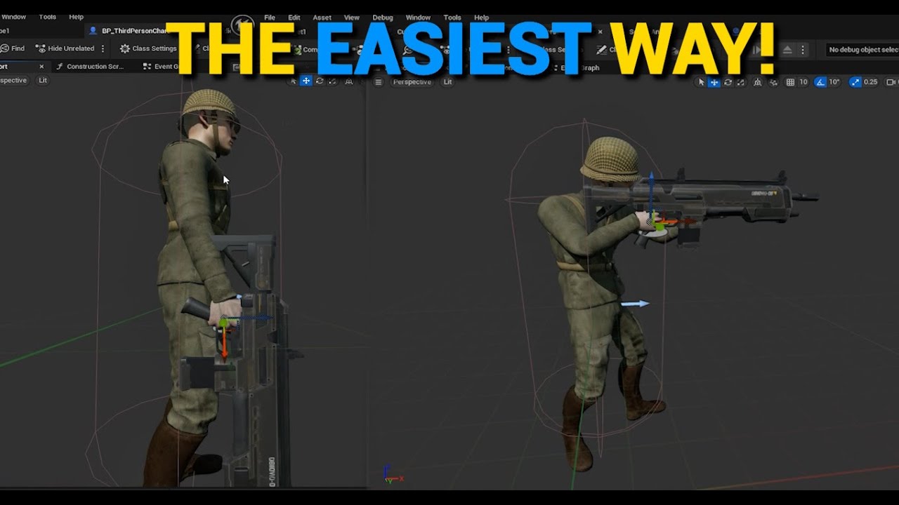 Add a Weapon To Your Character In Unreal 5 - YouTube