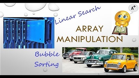 Pseudocode Development - Array Manipulation