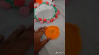 crochet coaster 🐻#cute #crochet #it,s me craft world # simple