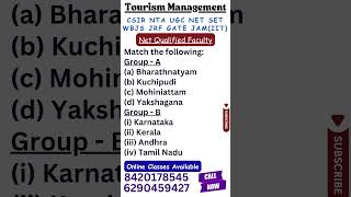 UGC NET Tourism Management I Net Qualified Faculty I Online Class Available #tourism #jrf #shorts