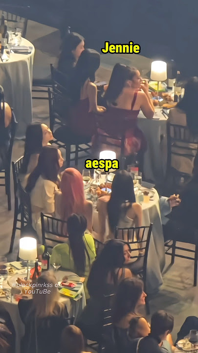 Jennie and Aespa members greeted each other at the event. #blackpink #jennie