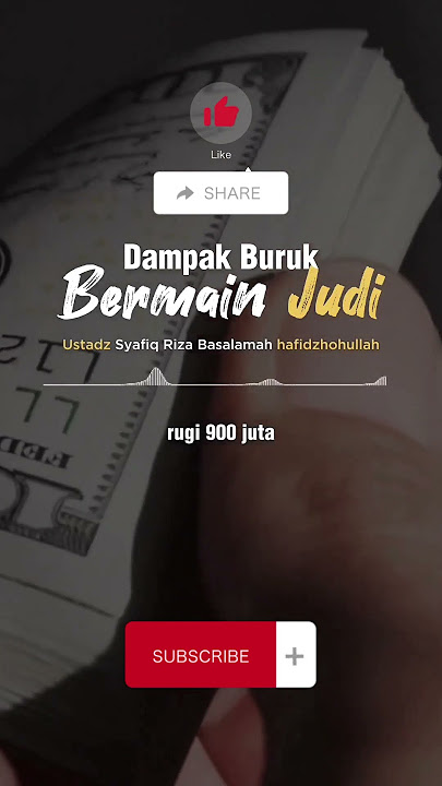 Ustadz syafiq riza basalamah | Dampak Judi #kajianislam #ceramahsingkat #shorts