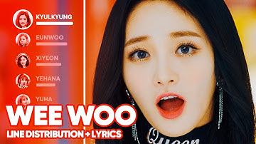 PRISTIN - WEE WOO (Line Distribution + Lyrics Color Coded) PATREON REQUESTED