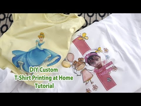 DIY Custom T Shirt Printing at Home Tutorial (heat transfer/iron ...