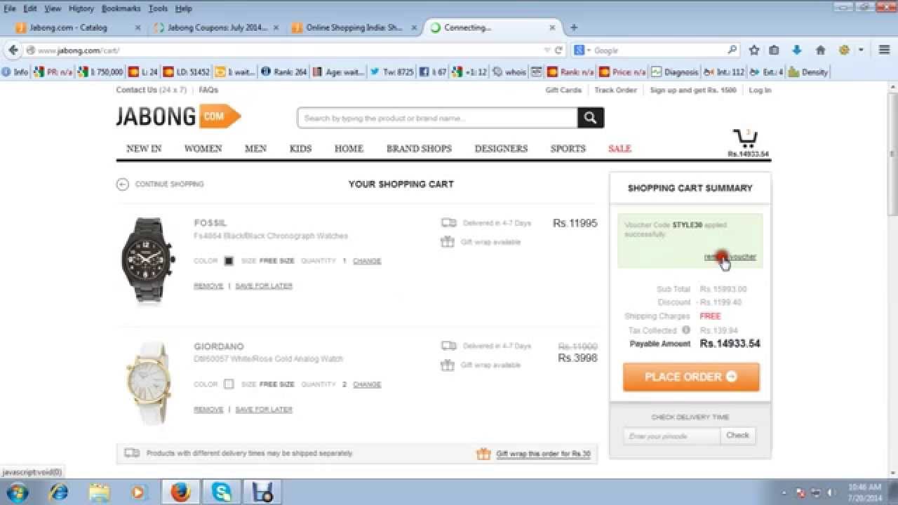 How to find coupon codes for Jabong