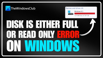 Disk is either Full or Read only error on Windows 11