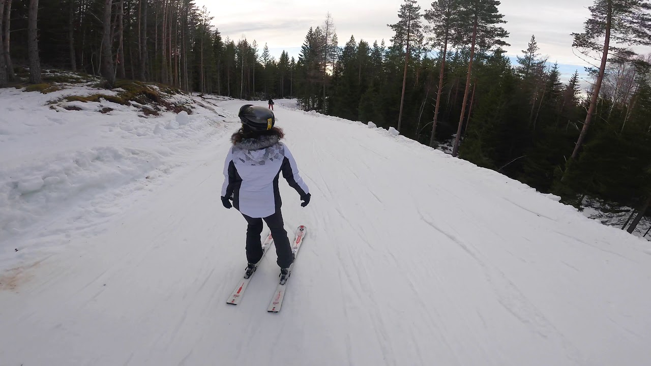 Skiing in Romme Alpin: Gruvvägen - Nordpassagen - Dalvägen - Lätta löpet