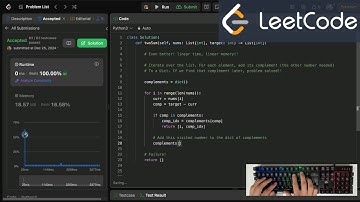 Leetcode Two-Sum Problem Solved - No Talking - ASMR Coding