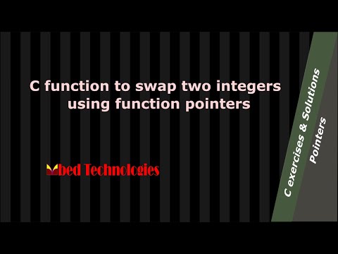 Write a c program function to swap two integers using function pointers.