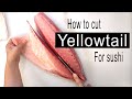 How to break down yellowtail (hamachi) into parts for sushi.