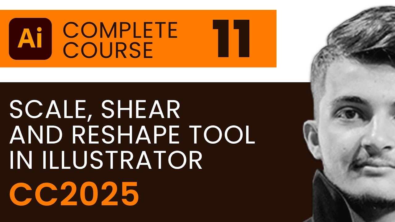 Scale, Shear and Reshape Tool in Adobe illustrator | Adobe illustrator Beginners Course