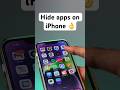 Now hide your apps on iPhone ! #iphone #hide #apple #apps #iphone15 #shorts #tech #viral