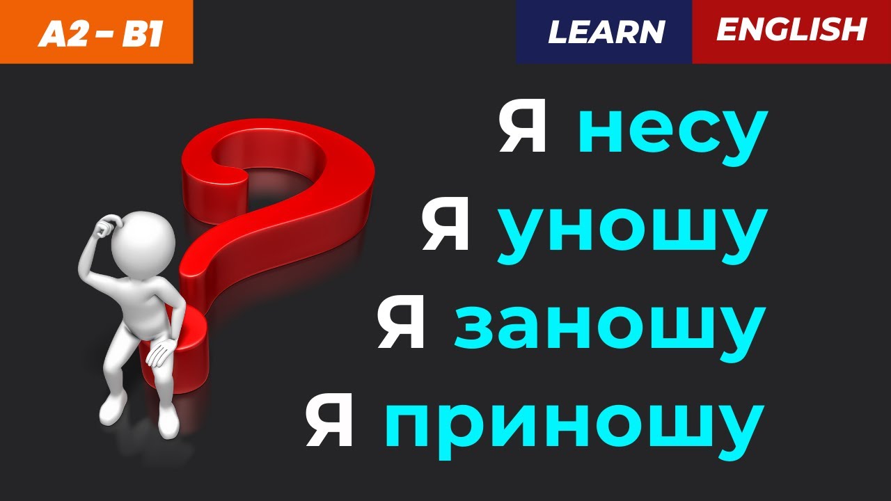 ДО АВТОМАТИЗМА за 9 минут: нести, уносить, приносить, заносить