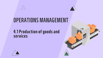 IGCSE Business Studies: Chapter 4.1: Production of goods and services