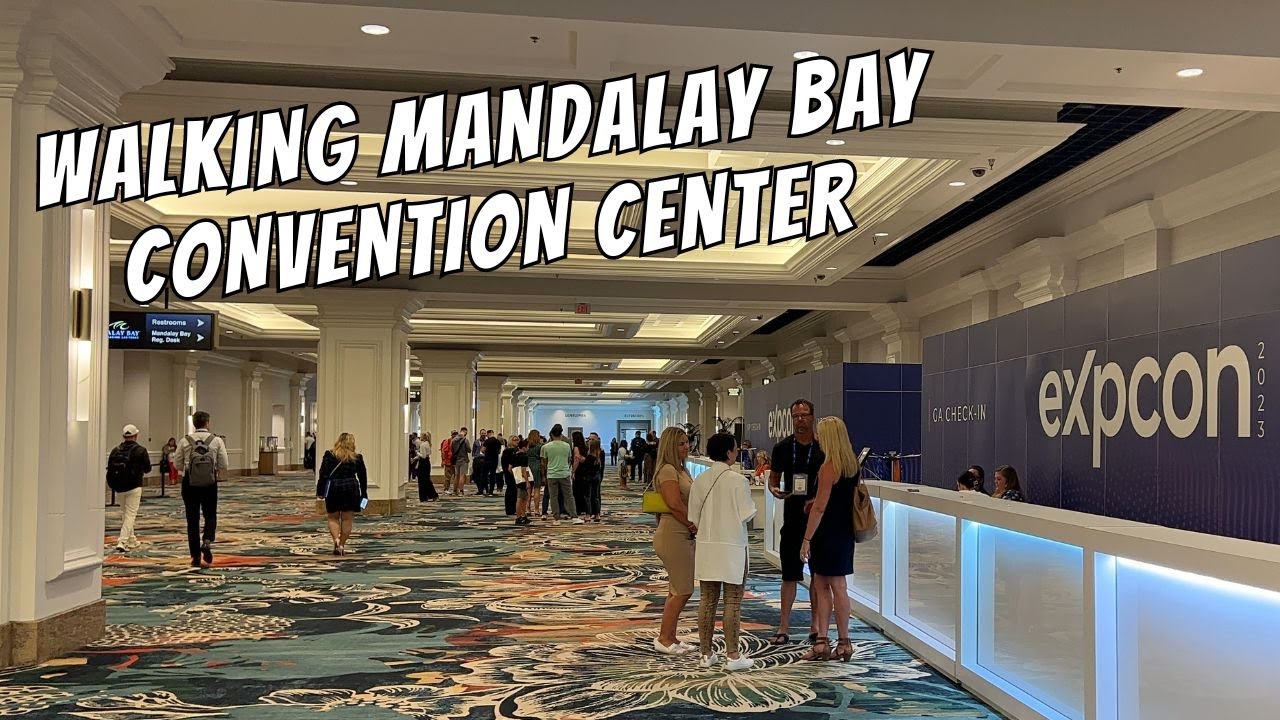 Walking a Busy Convention Center at Mandalay Bay Resort Las Vegas Hotel &  Casino 