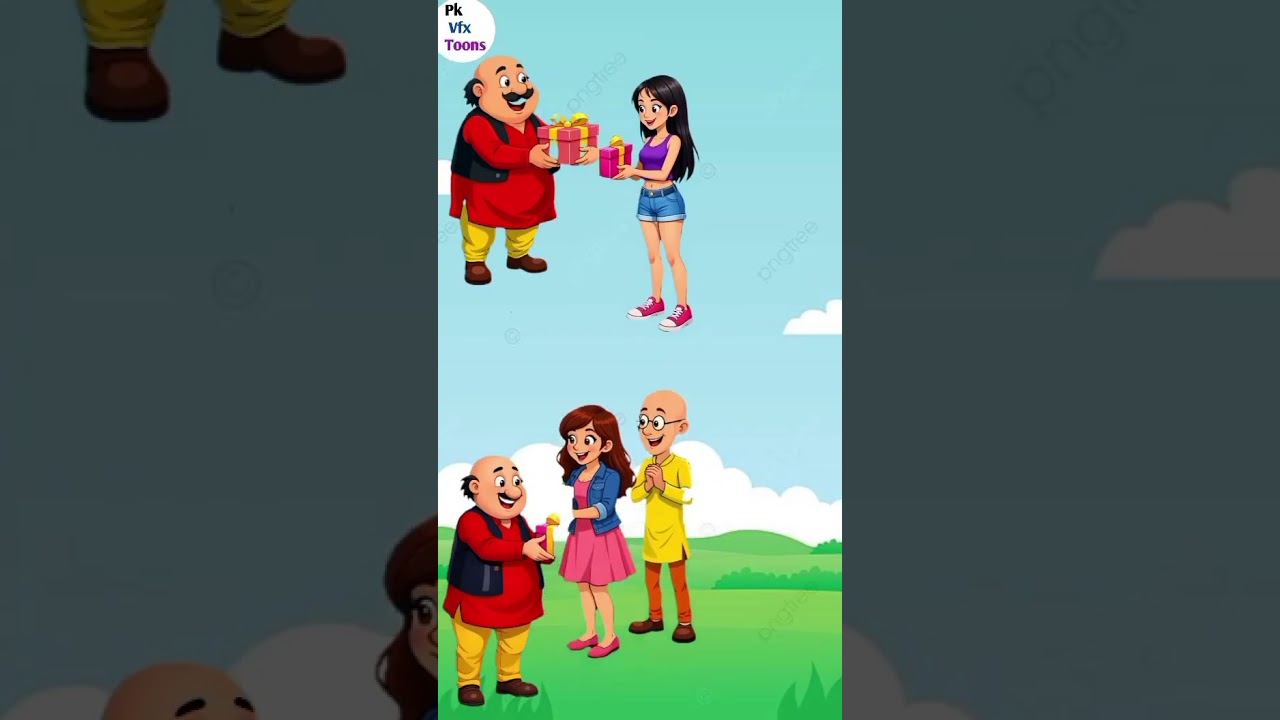 Motu and Patlu or girlfriend ko diya belantanday, gift Magic Vfx Toons 