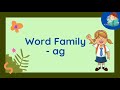 Word Family Ag Phonics Learn To Read