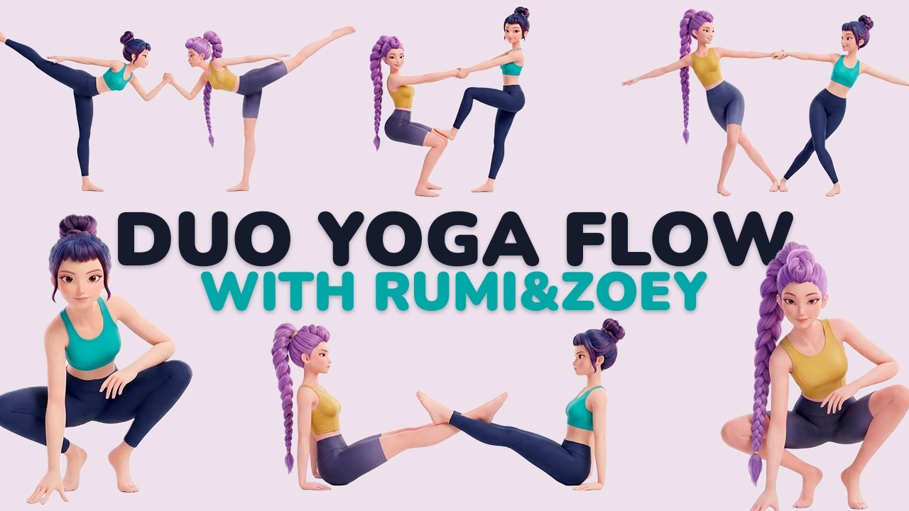 Duo Yoga Flow for Kids with Rumi & Zoey | Partner Yoga