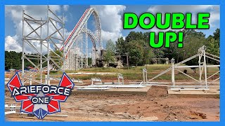 DOUBLE UP! ArieForce One Construction Update #24  - Fun Spot Atlanta RMC Hybrid Coaster