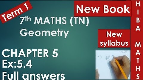 TN Samacheer 7th maths chapter 5 exercise 5.4 full answers new book new syllabus