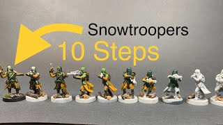 Star Wars Legion Snowtroopers with Forest Theme Painting Tutorial in 10 Steps