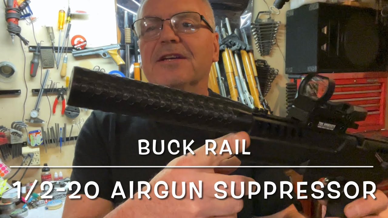 Buck Rail 1/220 tapered airgun suppressor review and db level testing .177 & .22 calibers YouTube