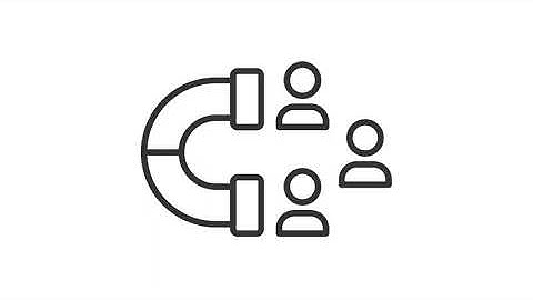 Animated attract clients linear icon