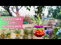 How to make cute hanging plant pots?