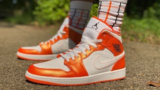 Early Look! Air Jordan 1 Mid SE “Electro Orange” on feet review ft. Shubham  Saxena - YouTube