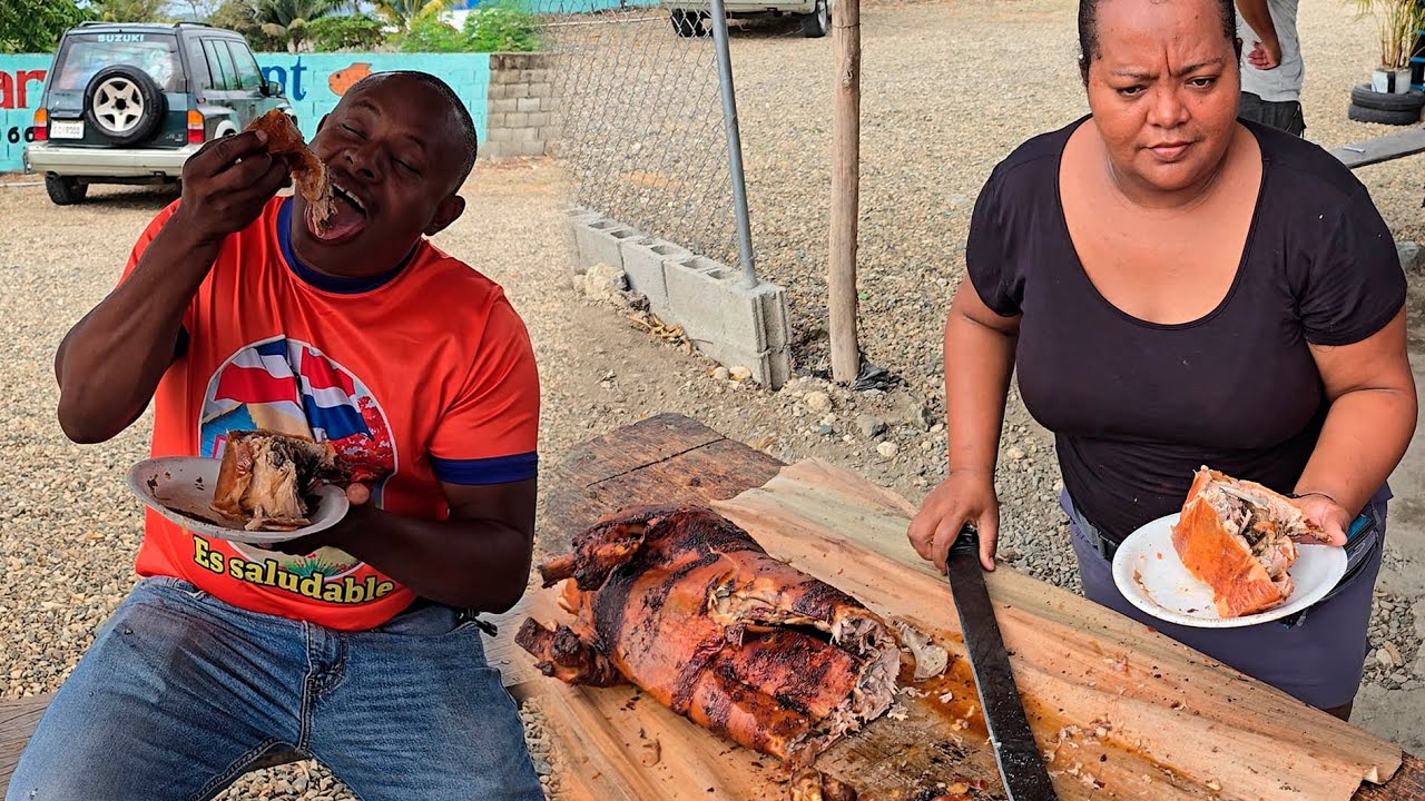 Comiendo el Mejor Cerdo Asado de Sabaneta de Yasica, El Rey del Salciao