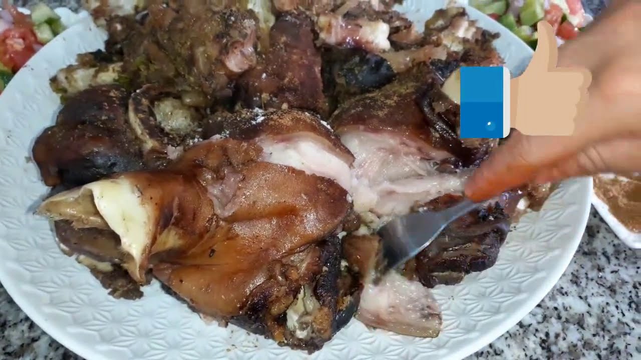 لحم الراس الغنمي  مبخر شهي ولذيد بالطريق المراكشية البهجاوية وناجح %100