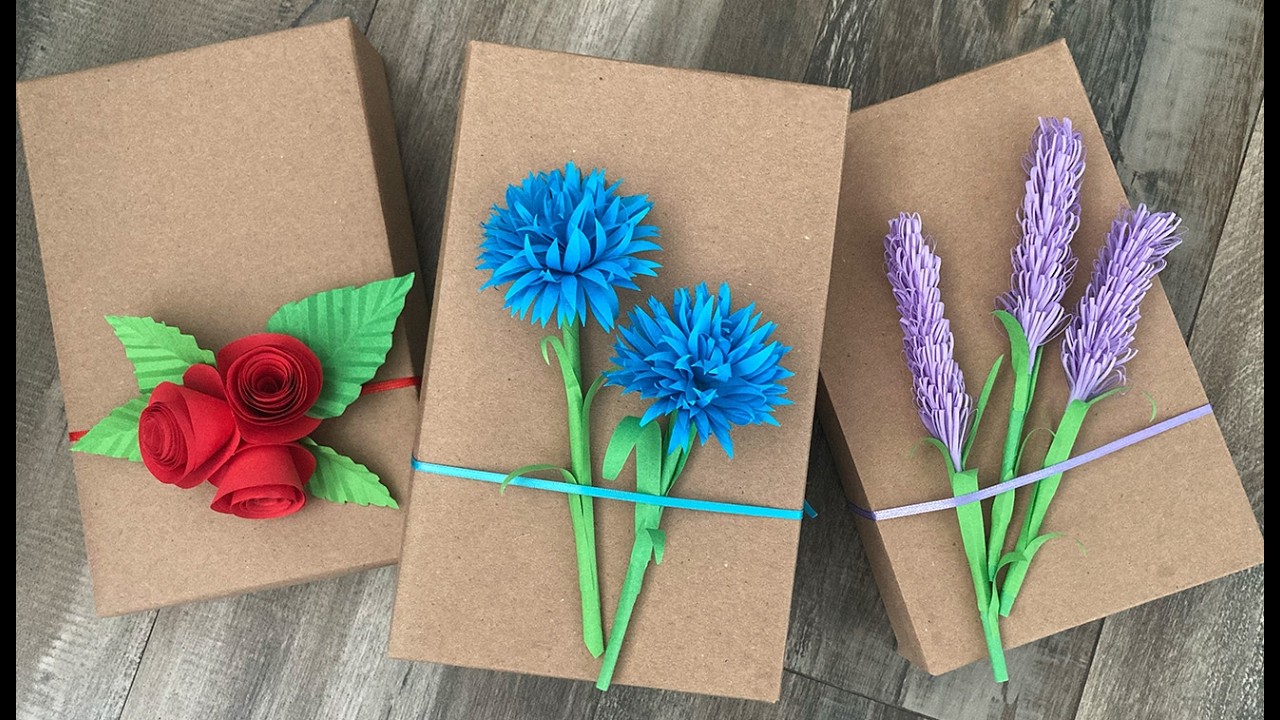 3 Stunning Paper Flower Gift Toppers | Easy DIY Gift Wrapping Ideas