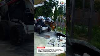 Concrete Breaker Machine in Action! 1,200 BPM Hydraulic Demolition Machine Crushing Solid Concrete