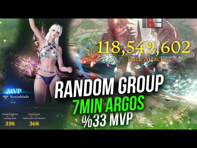 7 Minute ARGOS Run with RANDOM Group %33 Damage MVP 1480 Surge