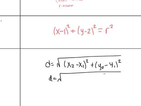 12-8 Writing the Equation of a Circle given the center and a point on ...