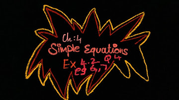 Chap 4 - simple equations- ex 4.2 Q4 - eg 6,7 #easy #maths