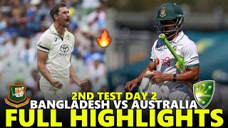 Bangladesh vs Australia 2nd Test Day 2 Full Highlights 2026 | BAN VS AUS